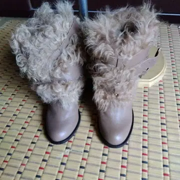 브라운 퍼 어그 부츠