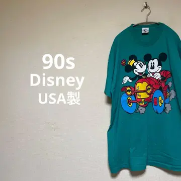 90s Disney USA제 티셔츠 그린 미키마우스 미니
