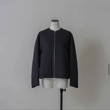 LOHEN 로헨 백 폼 리버 ZIP 블루종 코트 차콜 그레이