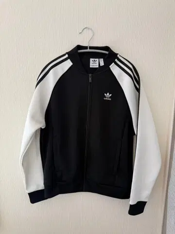 adidas 집업 자켓 M 블랙/화이트