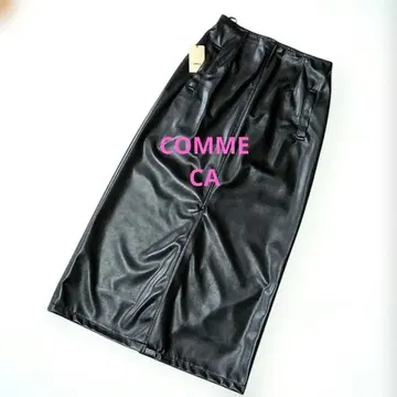 에코 가죽 타이트 스커트 블랙 9 합성 피혁 슬릿 모드 롱 기장
