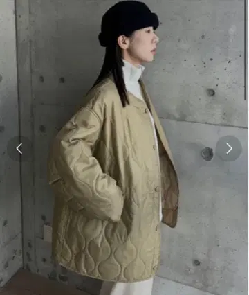 베이지 퀼팅 자켓 퀼트 코트