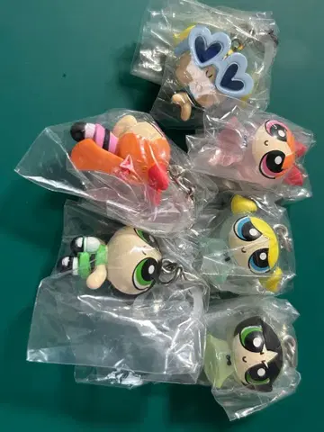 메지루시 액세서리 파워퍼프걸 키링 6개 세트