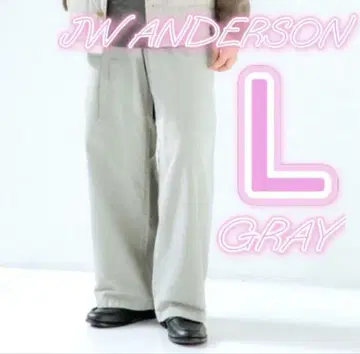 25AW 유니클로 JWANDERSON 코듀로이 워크 팬츠 그레이 L