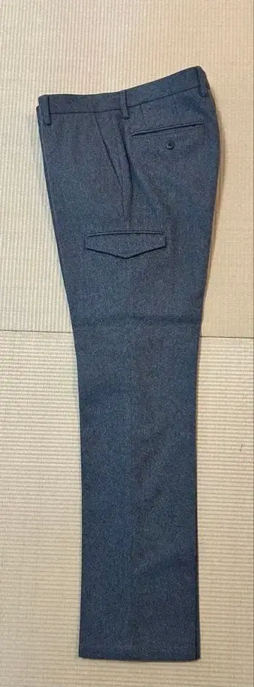 green label relaxing 울 혼방 그레이 카고 슬랙스