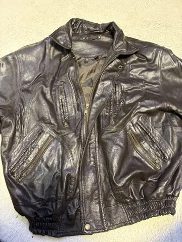 빈티지 다크 브라운 가죽 자켓