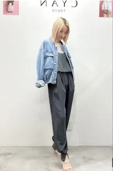 [ CYAN TOKYO 시안 도쿄 ] 프린지 절개 조거 살로펫