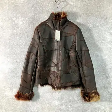 가죽 자켓 천연 가죽 무스탕 브라운 무스탕 자켓 아우터