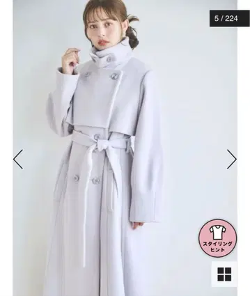 2WAY 컬러 레이디 코트 롱 코트