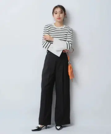 JUSGLITTY 사이드 디자인 와이드 팬츠 M 사이즈