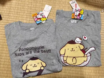 홍콩 유니클로 폼폼푸딩 T셔츠 XL 사이즈 2장 세트
