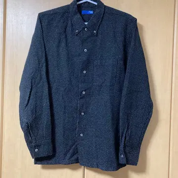 BEAMS 도트 무늬 버튼 다운 셔츠 L
