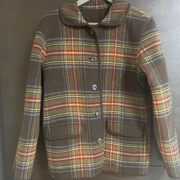 새상품급 타탄샵 요크 요크랜드 리버서블 체크 코트