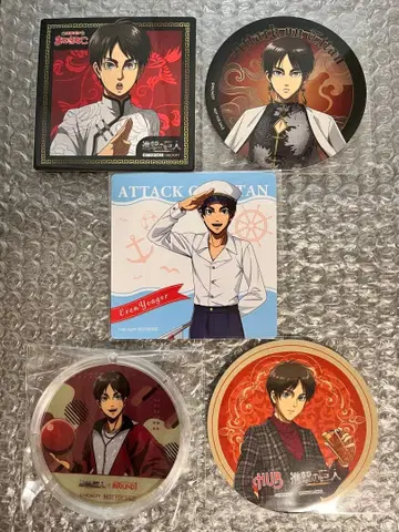 진격의 거인 엘렌 마네키네코 츠리비레 라우완 HUB 특전 코스터