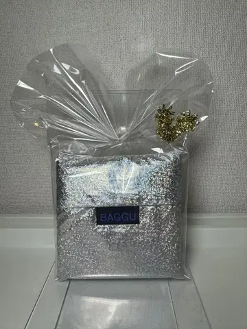 [레어] baggu 에코백 홀로그램 실버