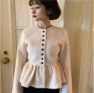 bibiy 'B' CAMEL PEPURAMU CARDIGAN 핑크