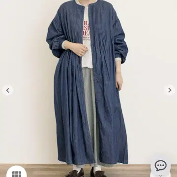 SM2 면린넨/데님 핀턱 원피스