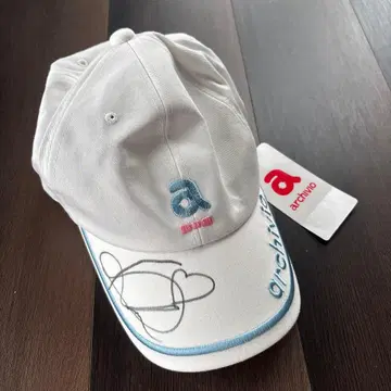 새상품 archive 우스이 레이카 직필 사인 캡 화이트