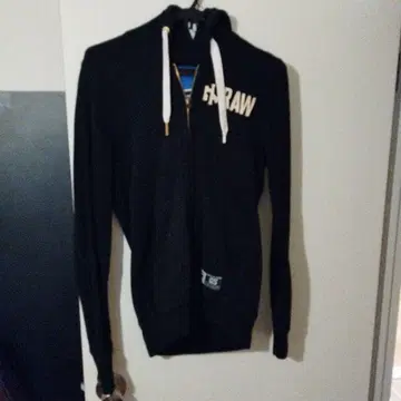 GRAW 블랙 풀 집업 후드티