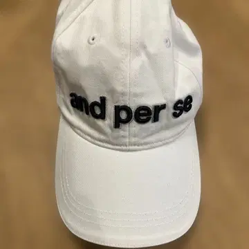and per se 자수 로고 캡 화이트