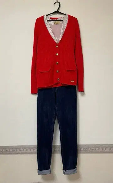 2세트! MUVEIL WORK 뮤베일 워크 가디건과 데님 팬츠