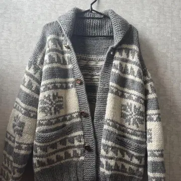 니트 가디건 구제 의류 노르딕 무늬 겨울 아우터