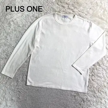PLUS ONE 화이트칼라 긴팔 티셔츠