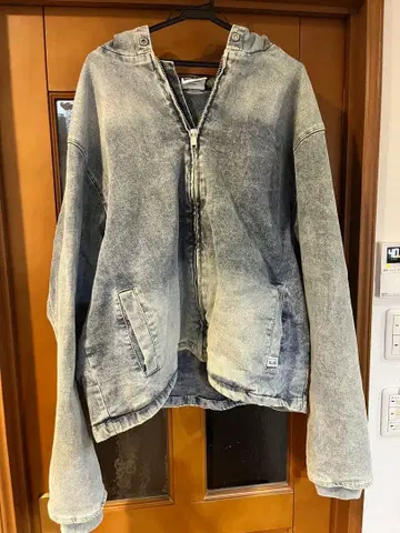 프로클럽 데님 자켓 XL 데님 워시 가공 후디 아우터
