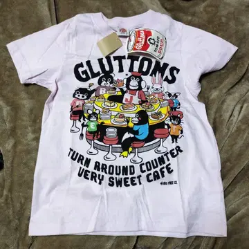 GLUTTONS 그루톤즈 제니퍼 회전초밥풍 카페 반팔 T셔츠