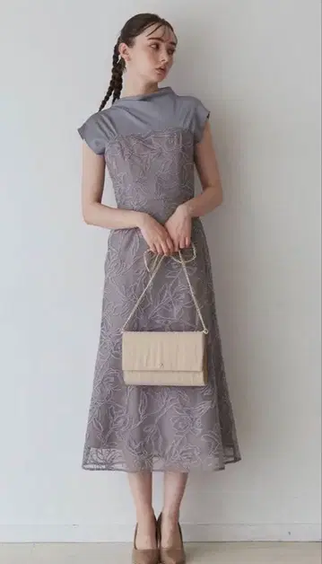 [ 새상품 ] LAGUNAMOON LADY 몰 자수 도킹 원피스