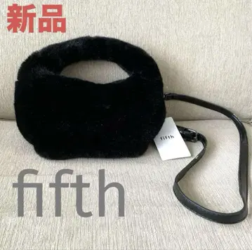 새상품 fifth 페이크 퍼 숄더 미니백 블랙
