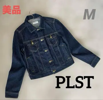 새상품급 플라스테 데님 자켓 심플한 디자인 인디고 블루 G M