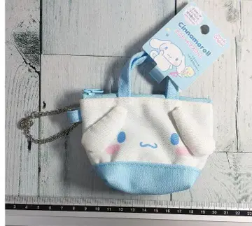 산리오 캐릭터즈 미니 토트백 모양 마스코트 홀더 시나모롤