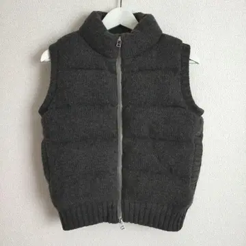 [ 거의 미사용 ] 무인양품 다크 그레이 니트 다운 베스트