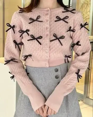 SNIDEL 리본 모티브 가디건