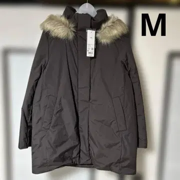 유니클로 하이브리드 다운 코트 여성용 M 다크 브라운