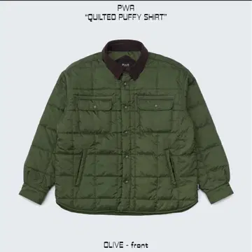 PWA QUILTED PUFFY SHIRT OLIVE