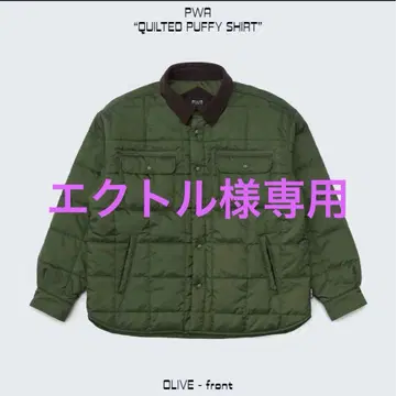 PWA QUILTED PUFFY SHIRT OLIVE