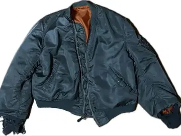 60s USAF MA-1 플라이트 재킷 CROWN 지퍼 실물 방출품