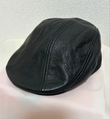 NEWYORK HAT 블랙 가죽 헌팅 모자