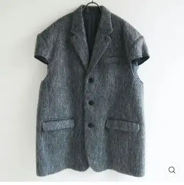 ryukaga Mohair shaggy cropped vest