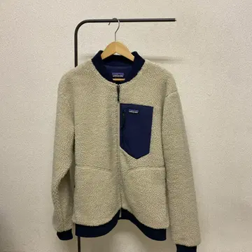 patagonia 플리스 자켓 L 베이지/네이비