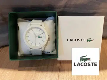 새상품 미사용 LACOSTE 화이트 아날로그 손목시계 박스 포함