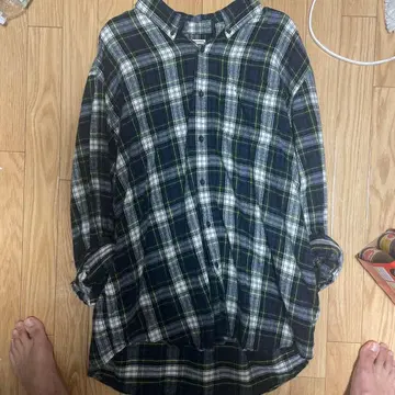 L.L.Bean 체크 무늬 플란넬 셔츠 XL-REG