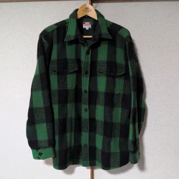 버팔로 체크 그린 셔츠 자켓