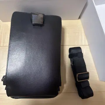 LANZA 블랙 가죽 숄더백 2way