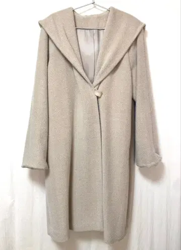 BELL MILAN 후드 부착 헤링본 롱 코트