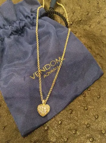 새상품급 VENDOME AOYAMA 하트 모티브 목걸이 실버925