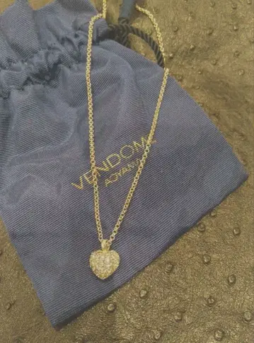 새상품급 VENDOME AOYAMA 하트 모티브 목걸이 실버925