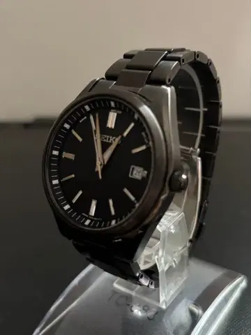 세이코 SBTM325 솔라 전파 올 블랙